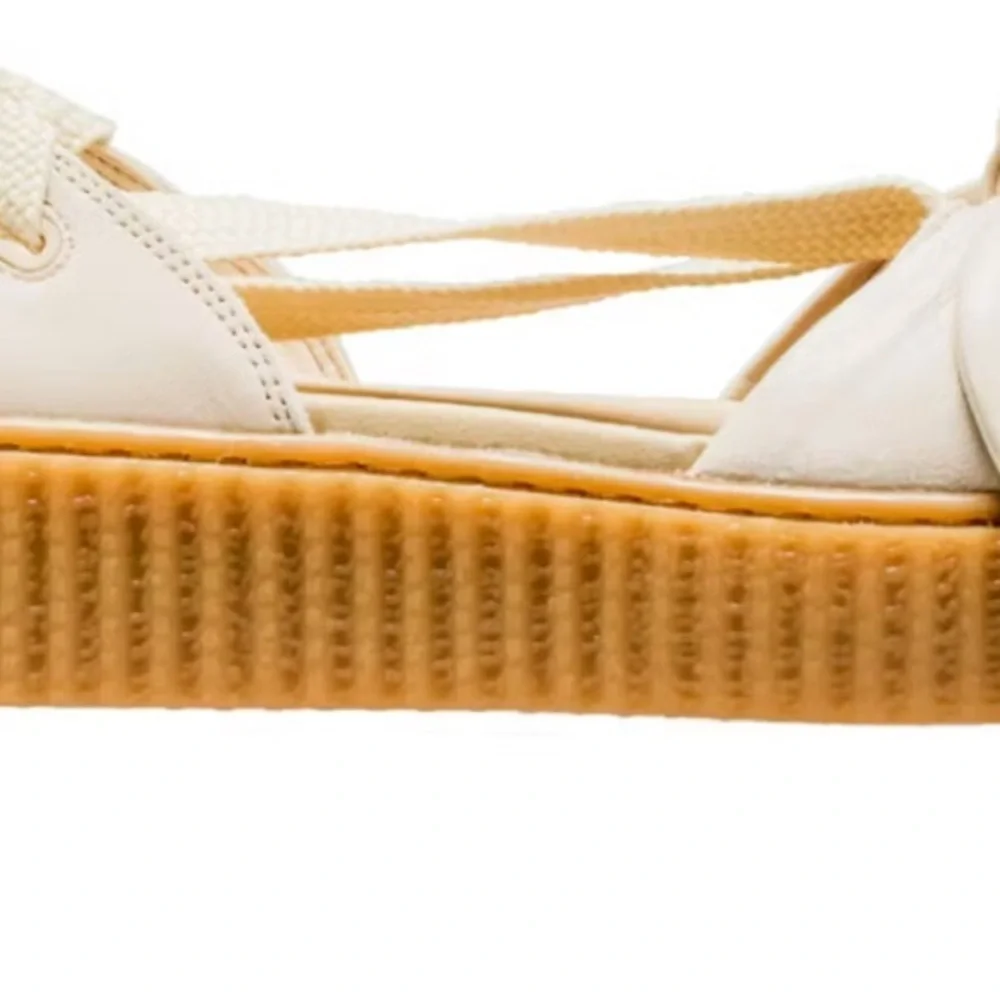 Fenty Puma Bow Sandals in Oatmeal Color